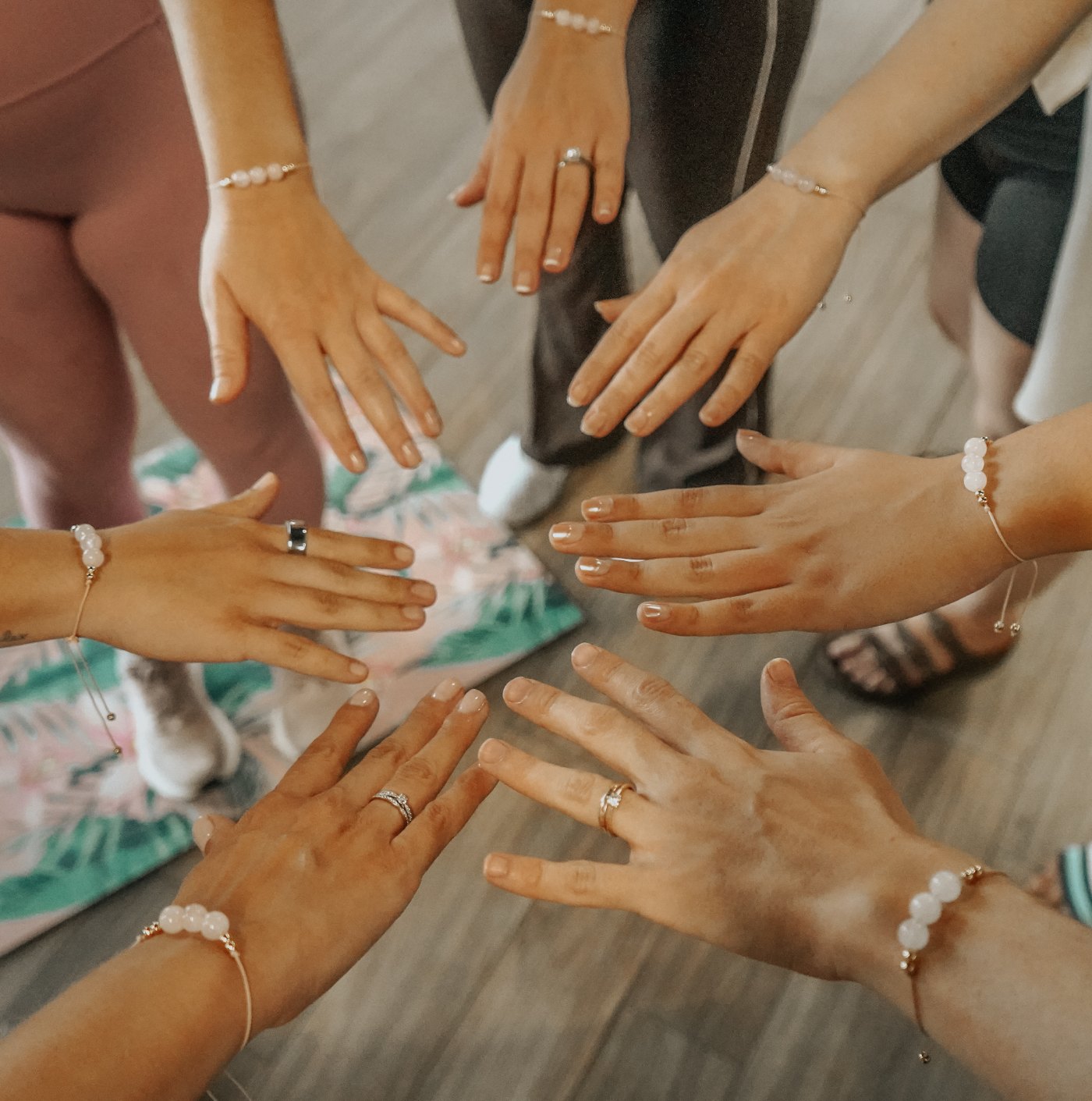 Hands together in a circle